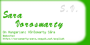 sara vorosmarty business card